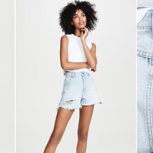 ROLLA'S Light Blue Distressed Jean Shorts